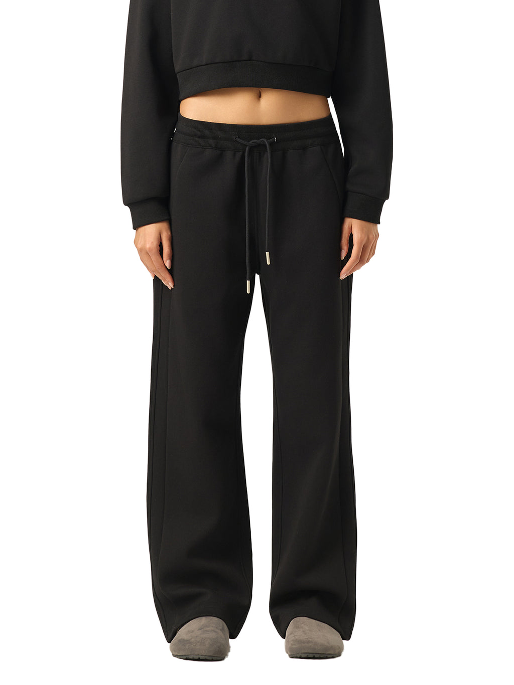 Worldwide Women's Essential Drawstring Straight-Leg Sweatpants
