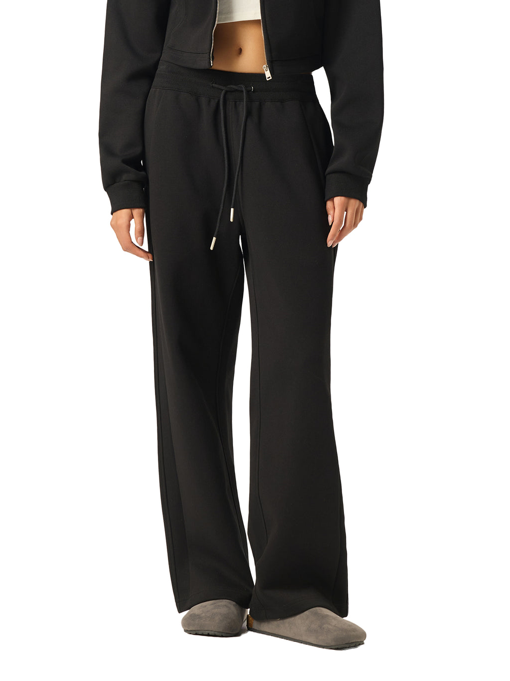 Worldwide Women's Essential Drawstring Straight-Leg Sweatpants