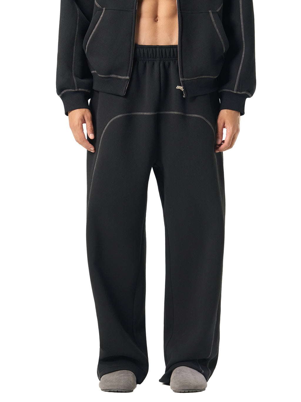 GGT Blank Contrast-Stitched Fleece Sweatpants