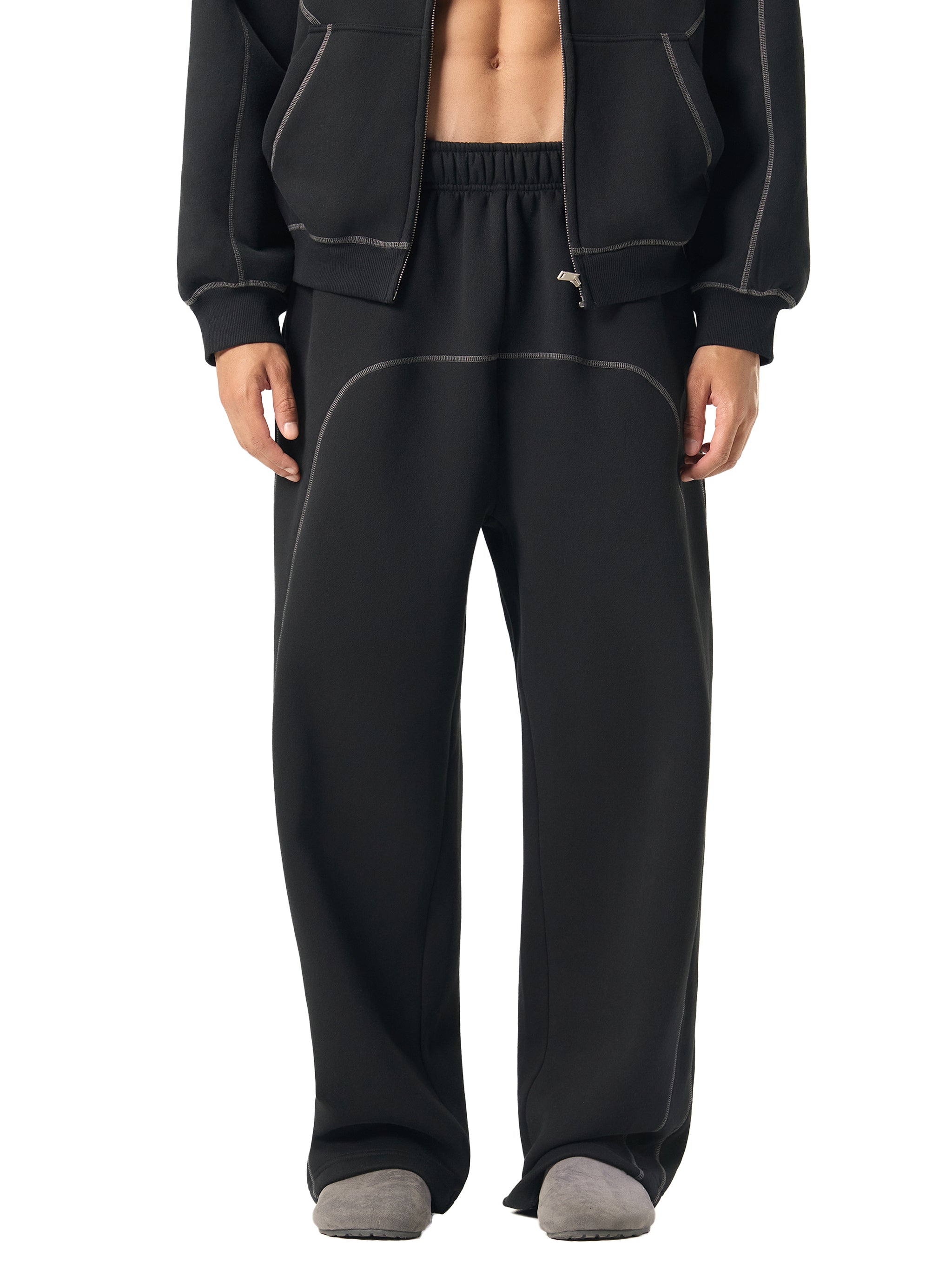 GGT Blank Contrast-Stitched Fleece Sweatpants