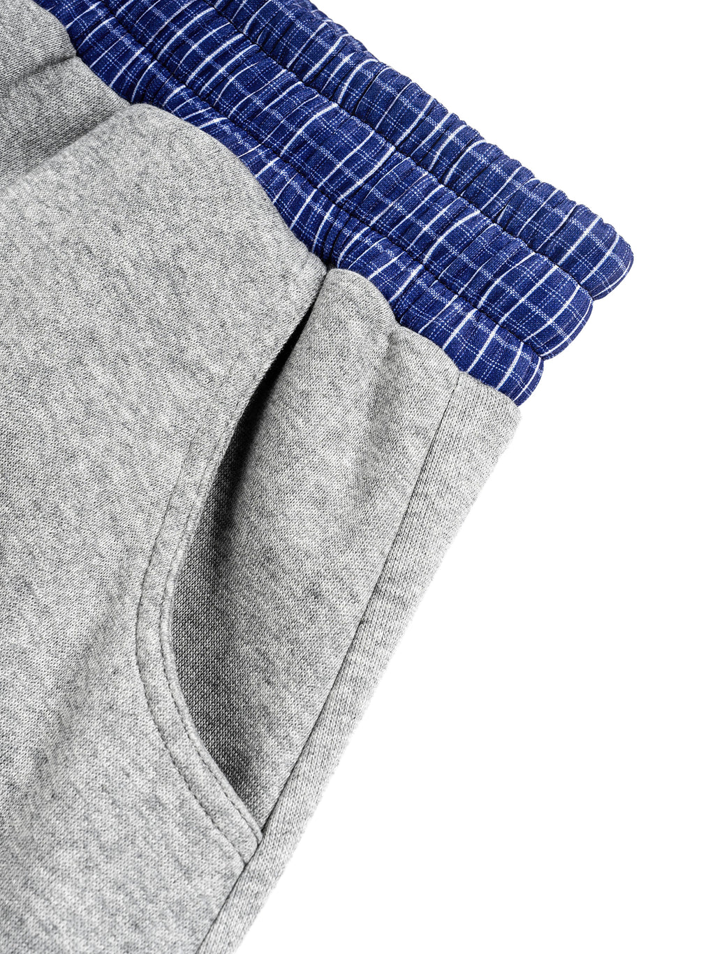 GGT Branded Plaid Waistband Barrel Sweatpants