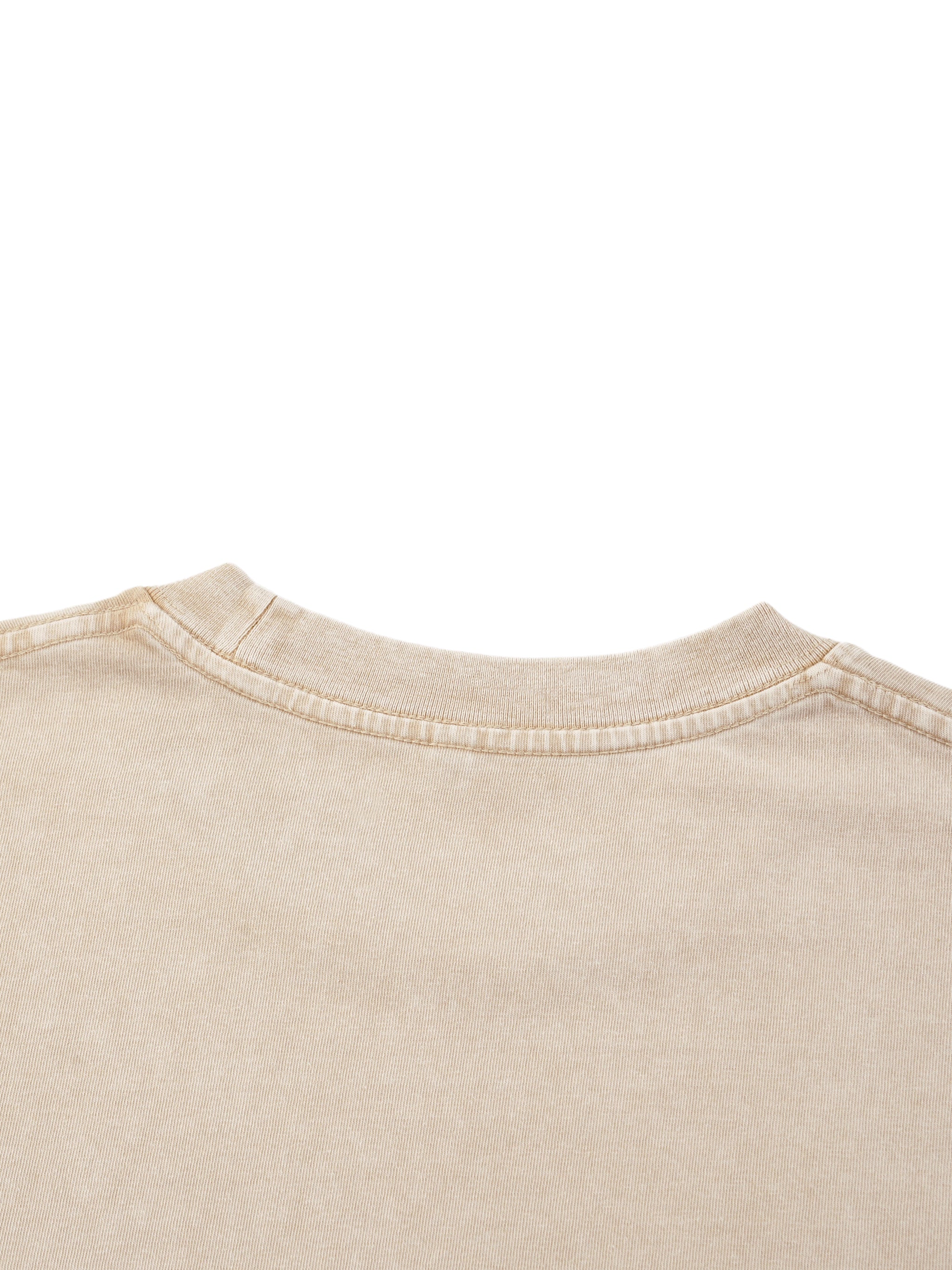 Yellow Sand Tree Mineral Wash Boxy Cotton T-Shirt