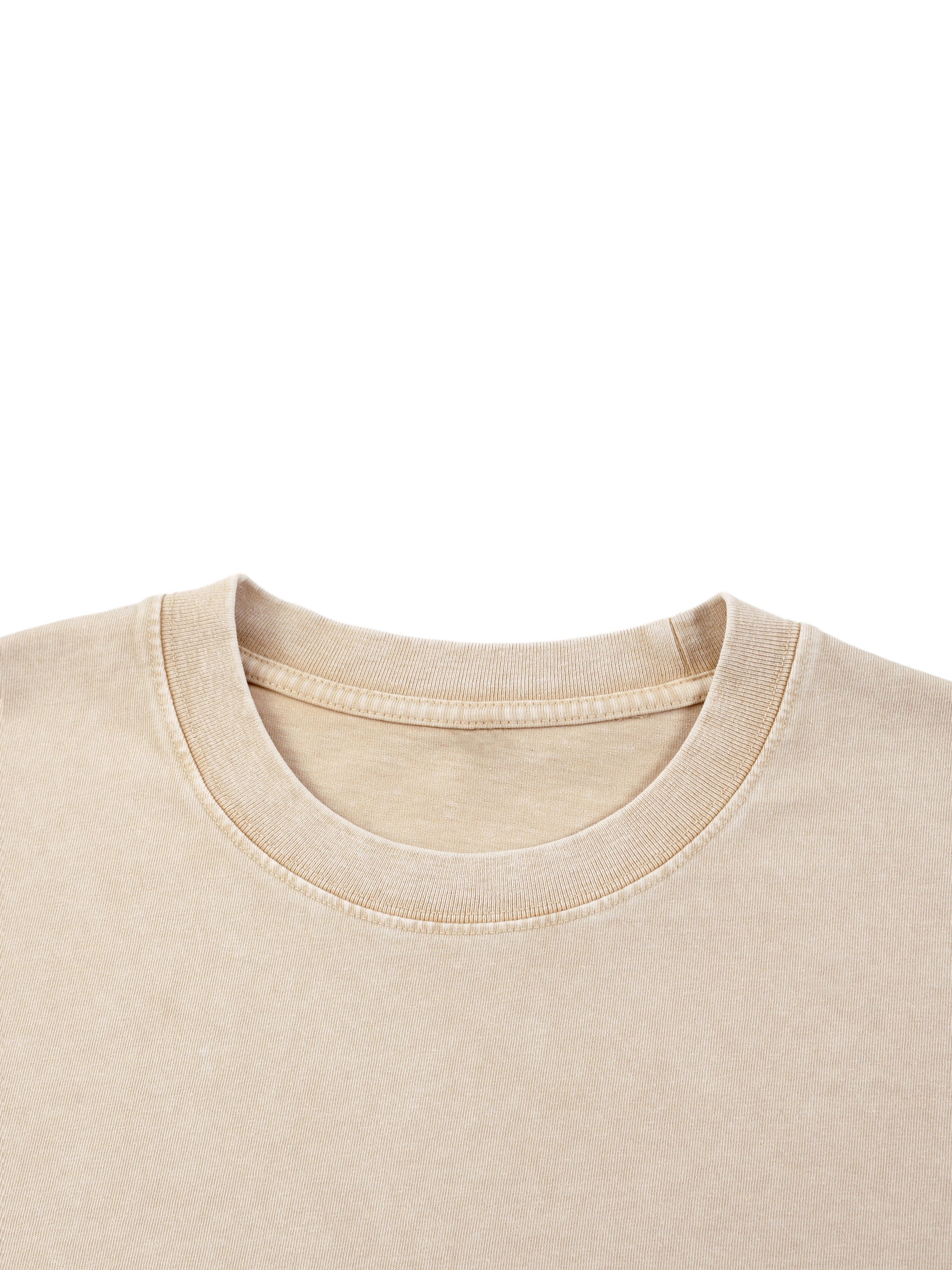 Yellow Sand Tree Mineral Wash Boxy Cotton T-Shirt